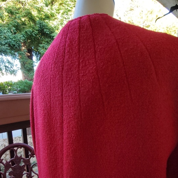 AMAZING Red Vintage Coat 1950s with fur collar Steven Hockanum, - Picture 4 of 8